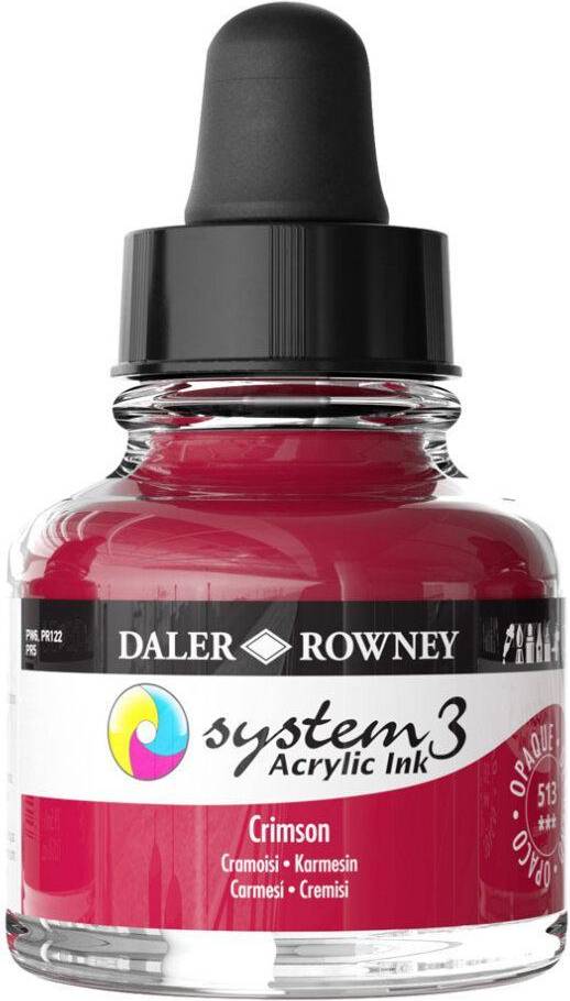 Daler Rowney System3 Ink 29.5 ml Crimson