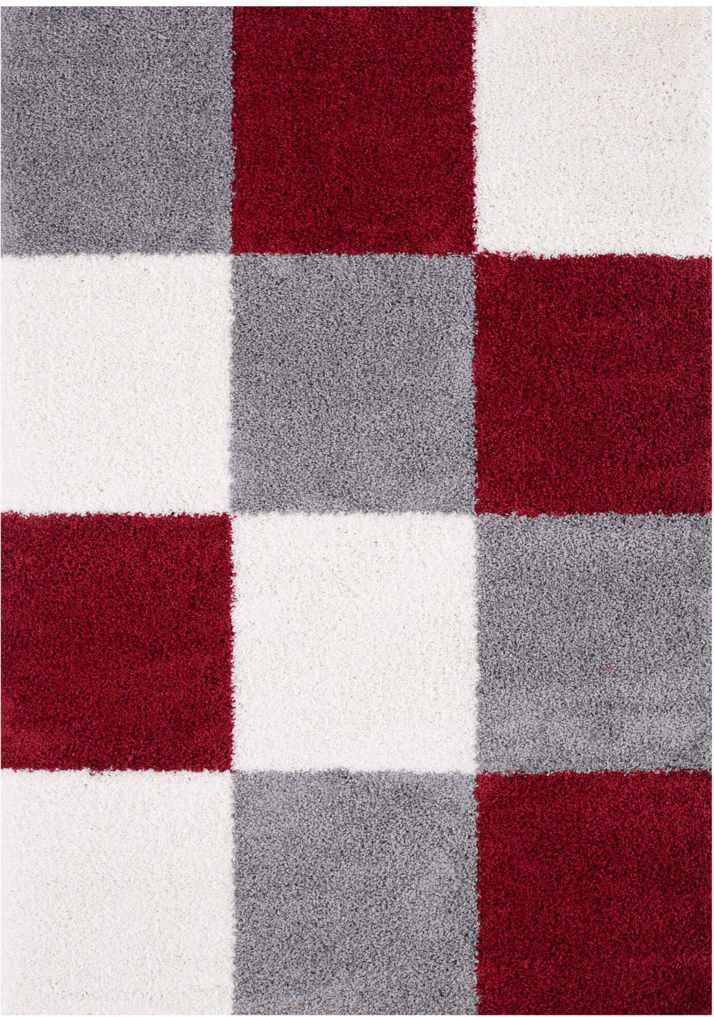 THE RUGS Myshaggy Collection Geometric 381 Red
