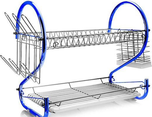 MegaChef 16 Two-Shelf Rack Dish Drainer 30.5cm