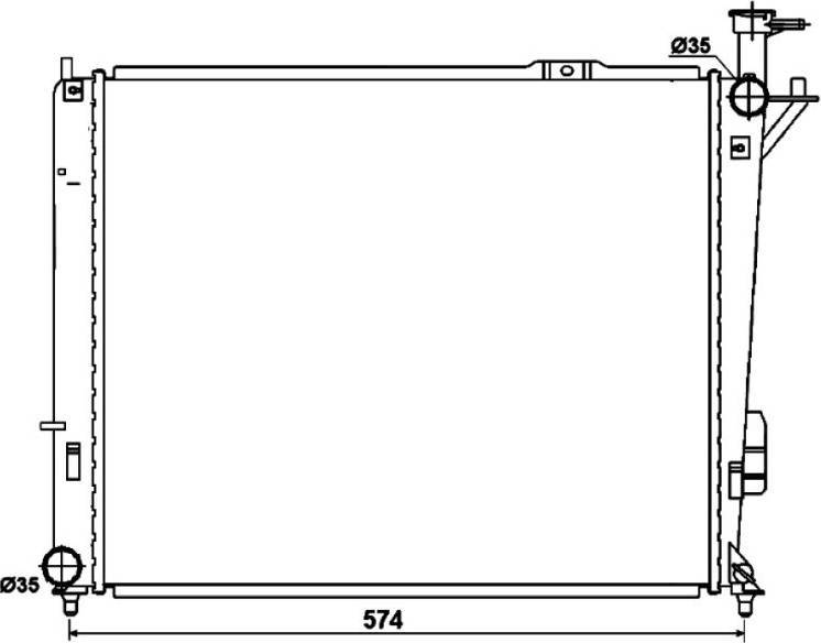 NRF Engine Cooling Radiator 53174
