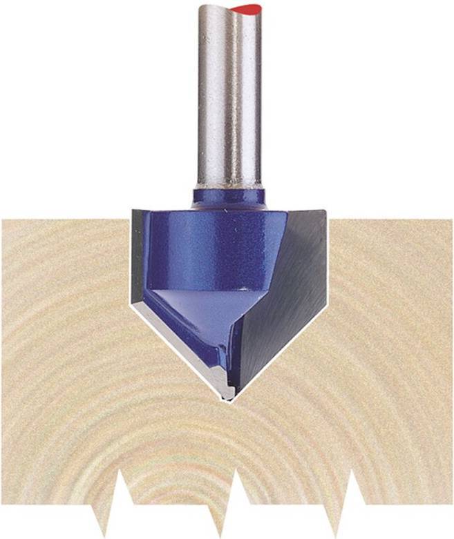 Draper TCT Router Bit, 1/4" Groove 19mm x 90Â°