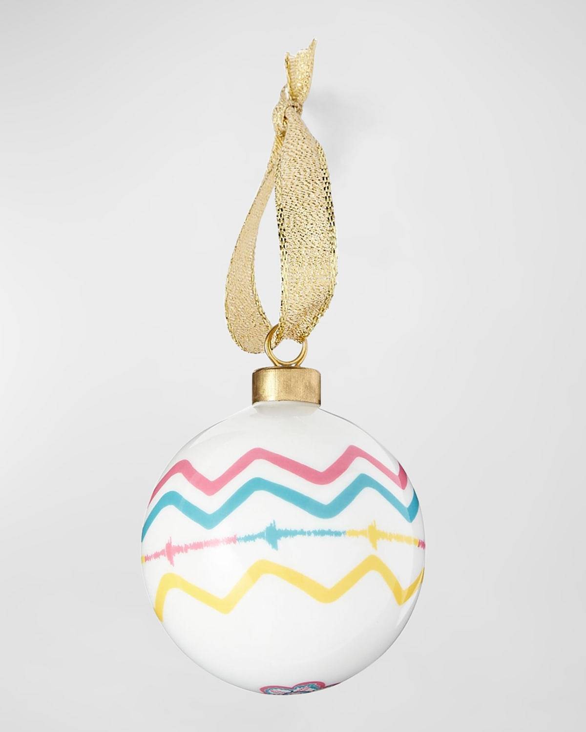 Spode Kit Kemp Bauble Rik Rak Julgranspynt 2st