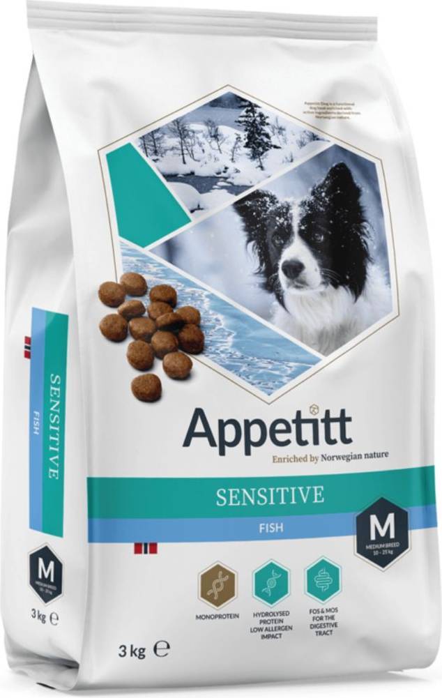Hundfoder Sensitive Fish Medium 3kg