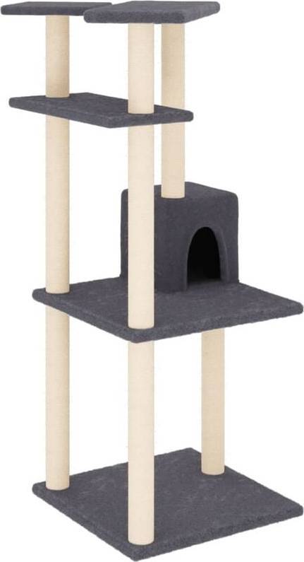 vidaXL Cat Tree with Scratching Posts Grey