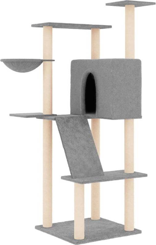 vidaXL Cat Tree with Scratching Posts Light