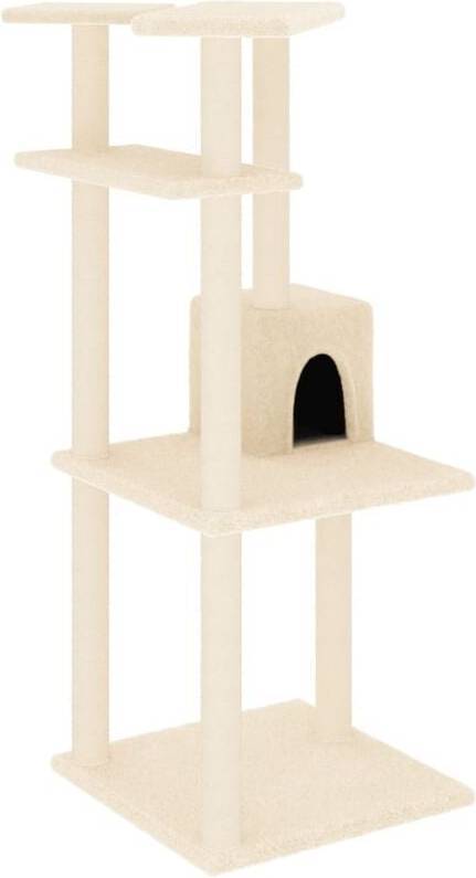 vidaXL Cat Tree with Scratching Posts Cream Cream