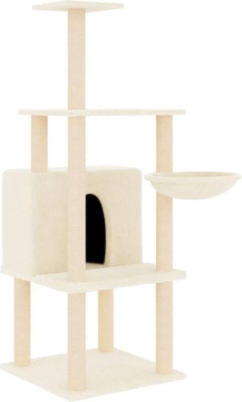 vidaXL Cat Tree with Scratching Posts Cream