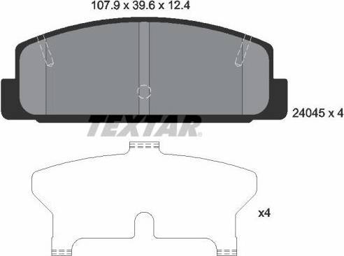 Textar Brake Pad Set 2404501