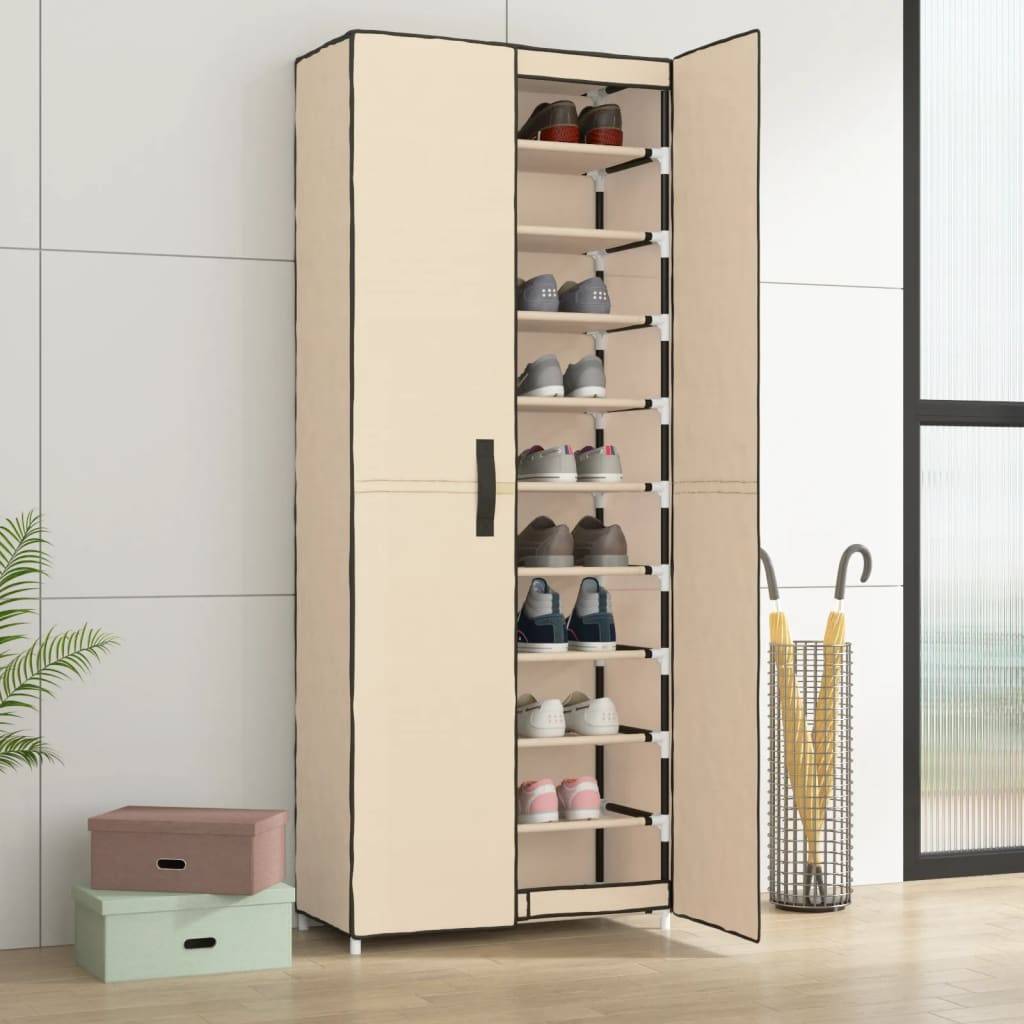 vidaXL Cream, 60 Shoe Rack