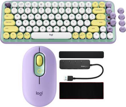 Logitech Pop Keys Wireless Mechanical Keyboard Bundle