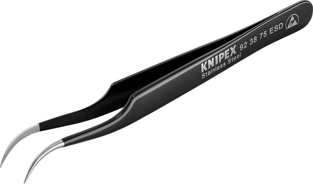 Knipex 92 38 75 ESD Precision Tweezers Sickle-shape - Rostfrei