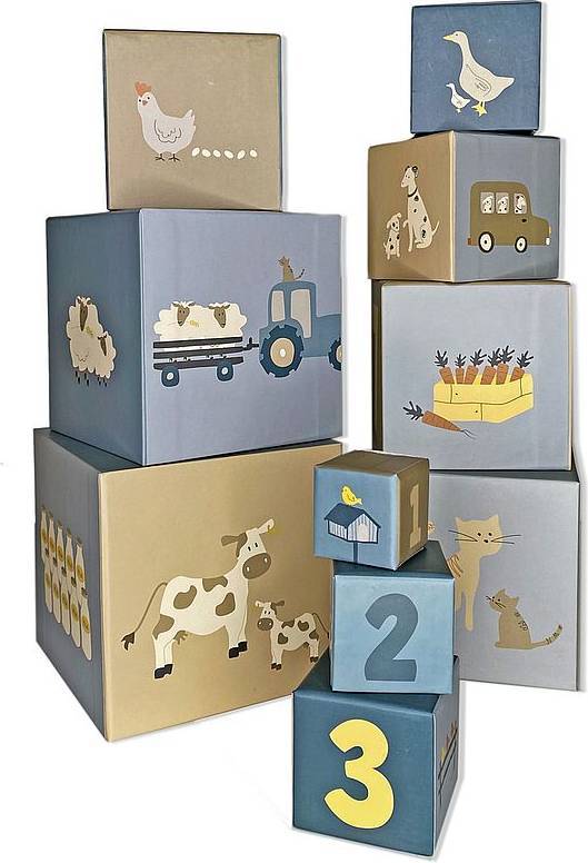 Stacking Boxes 1-10 Farm and Engine