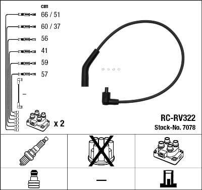 Rc land rover NGK Ignition Cable Kit RC-RV322