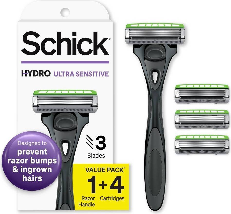 Schick Hydro Ultra Sensitive Razor + 4 Razor Blade