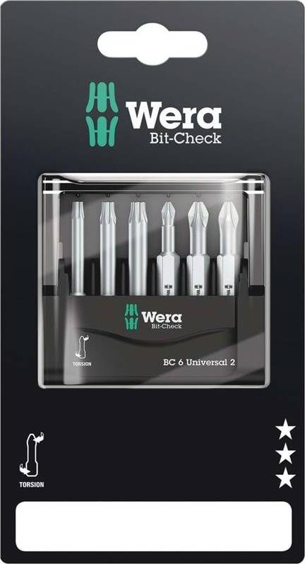 Wera Bit-Check 6 Universal 2 SB Bit Screwdriver