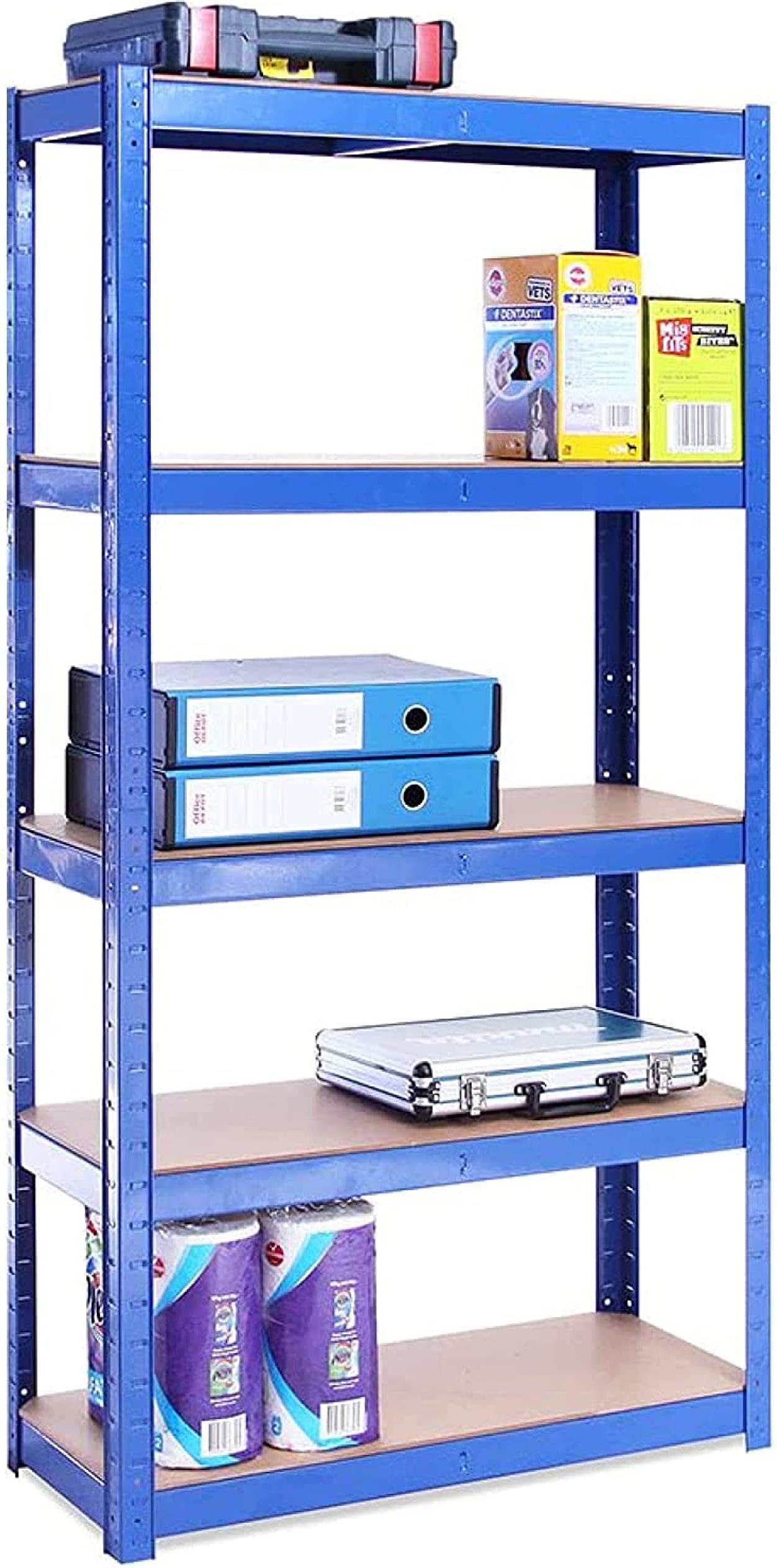 Blue 5 Tier Boltless Unit Shelving System