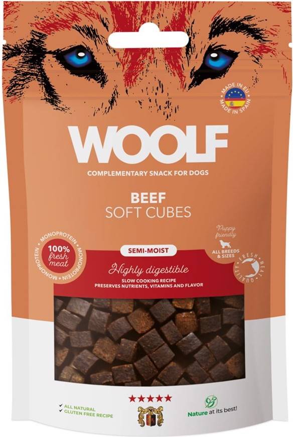 Woolf Soft Cubes Complementary Snacks for Dogs 100g