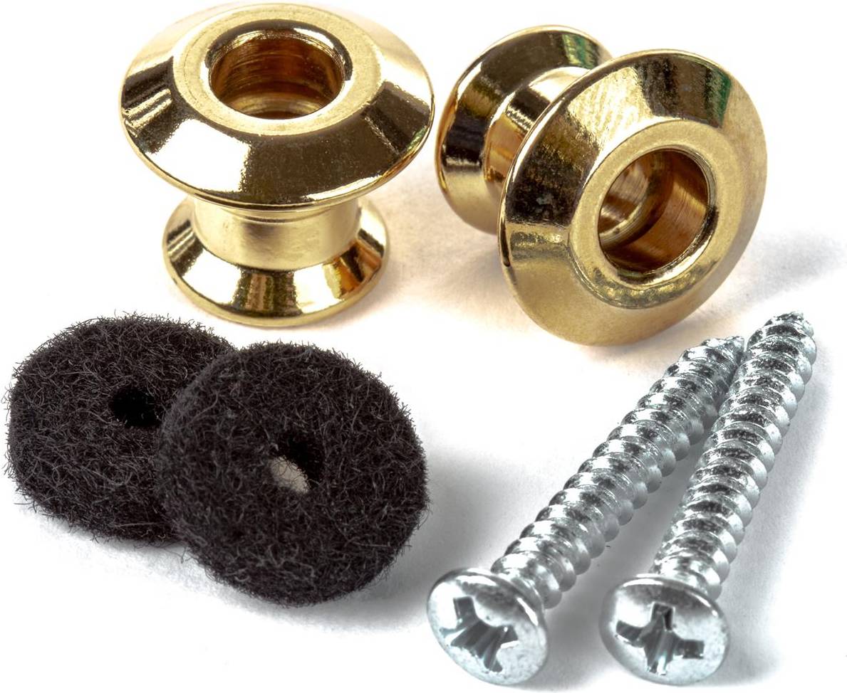 Dunlop 2PSLS034G Straplok Design Button Set Gold