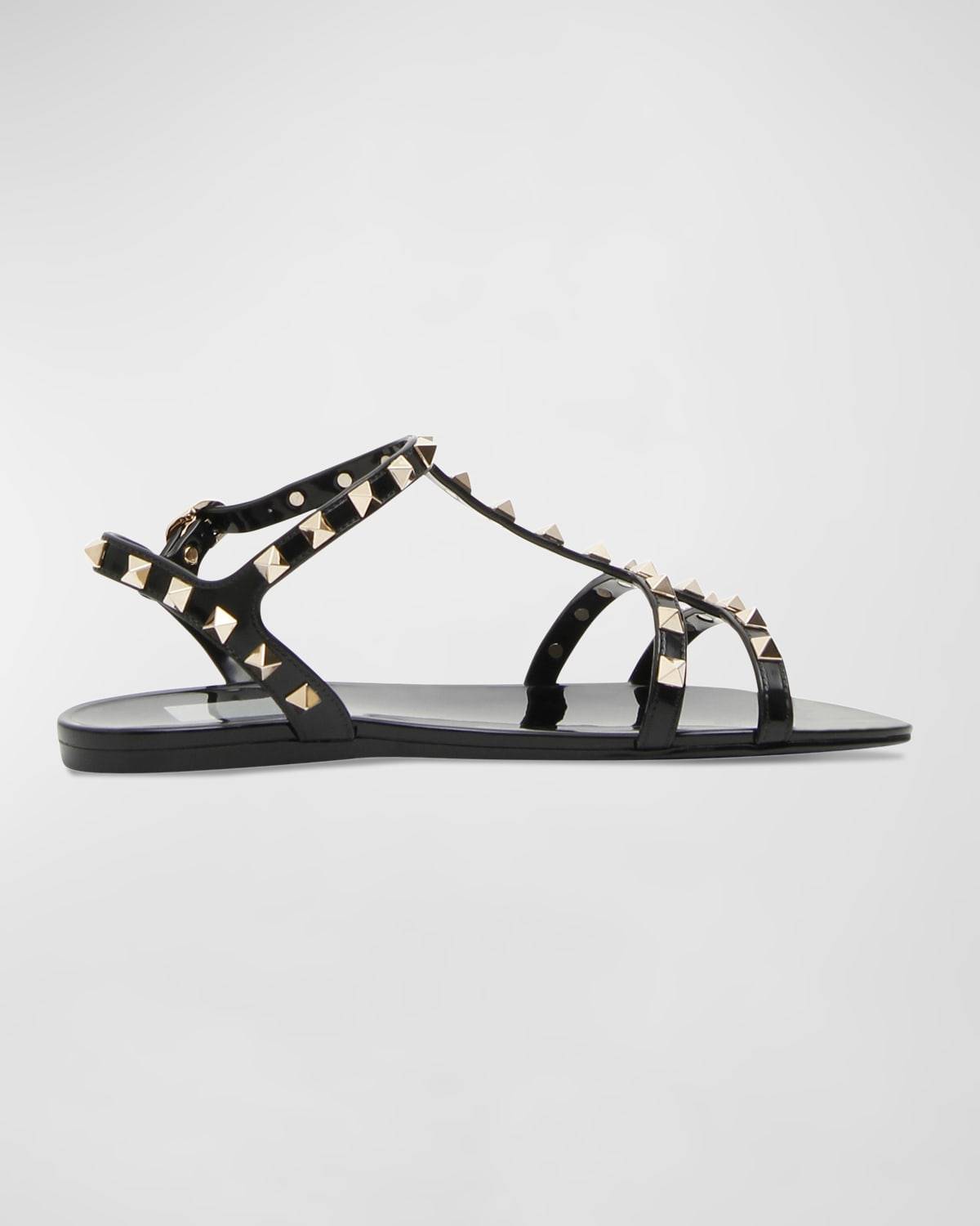 Valentino Garavani ROCKSTUD FLAT RUBBER SANDALS Wo