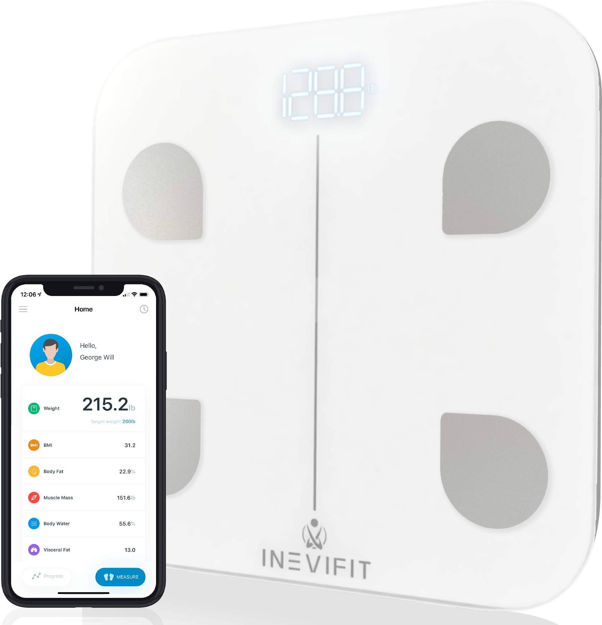 Bmi scale INEVIFIT Smart Body Composition Scale - White