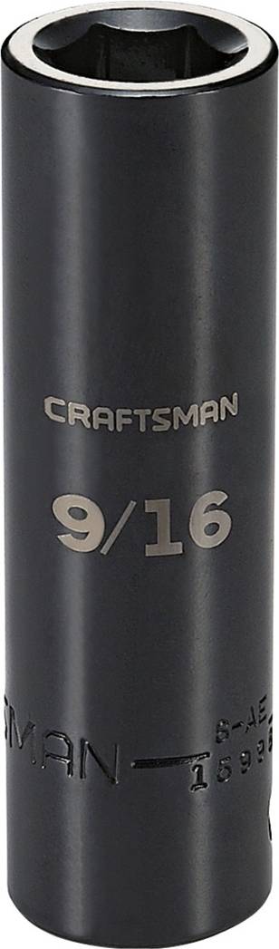 Craftsman 9/16-Inch SAE 6-Point Deep Impact Socket, 1/2-Inch Drive Socket Bit
