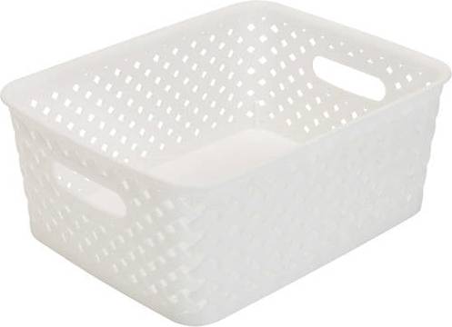 Wicker baskets Simplify Resin Wicker Storage Box