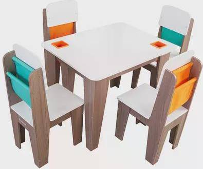 Kidkraft Kids 5 Piece Rectangular Activity Table Set