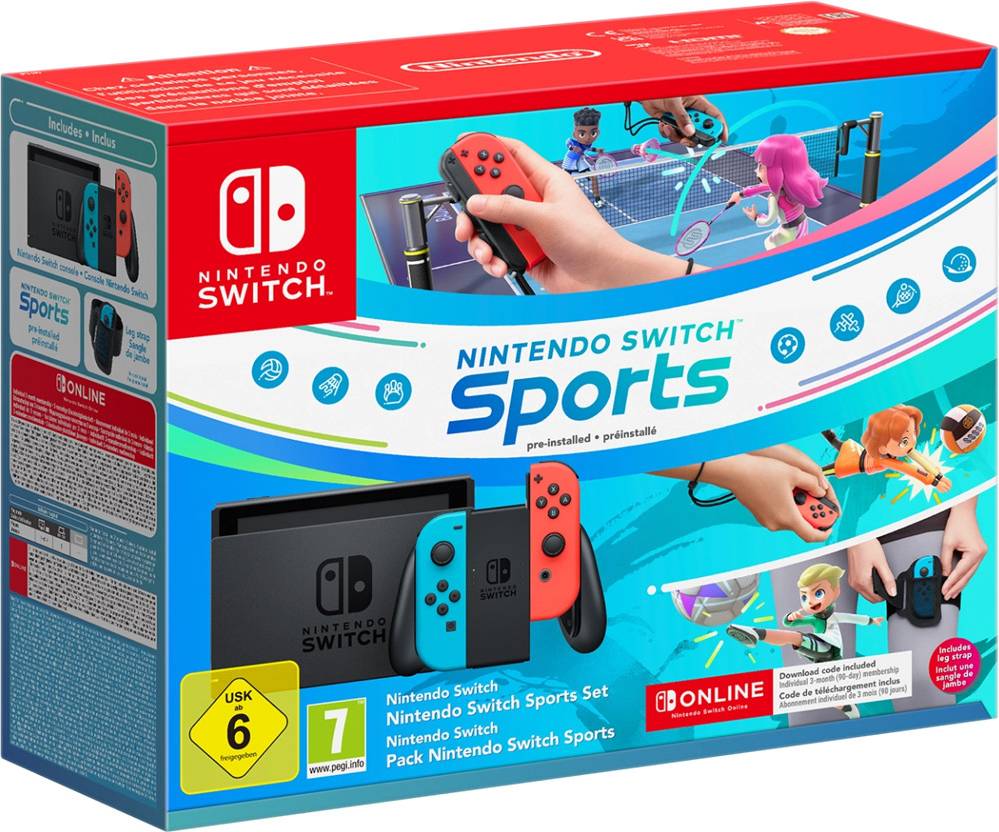 Nintendo Switch Bleu Néon Rouge Set