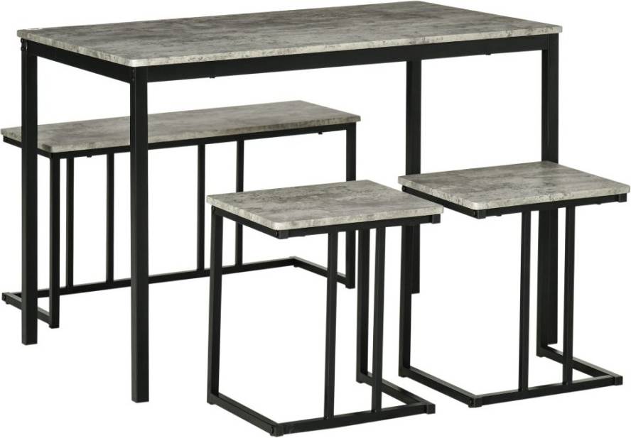 Homcom Concrete Dining Set