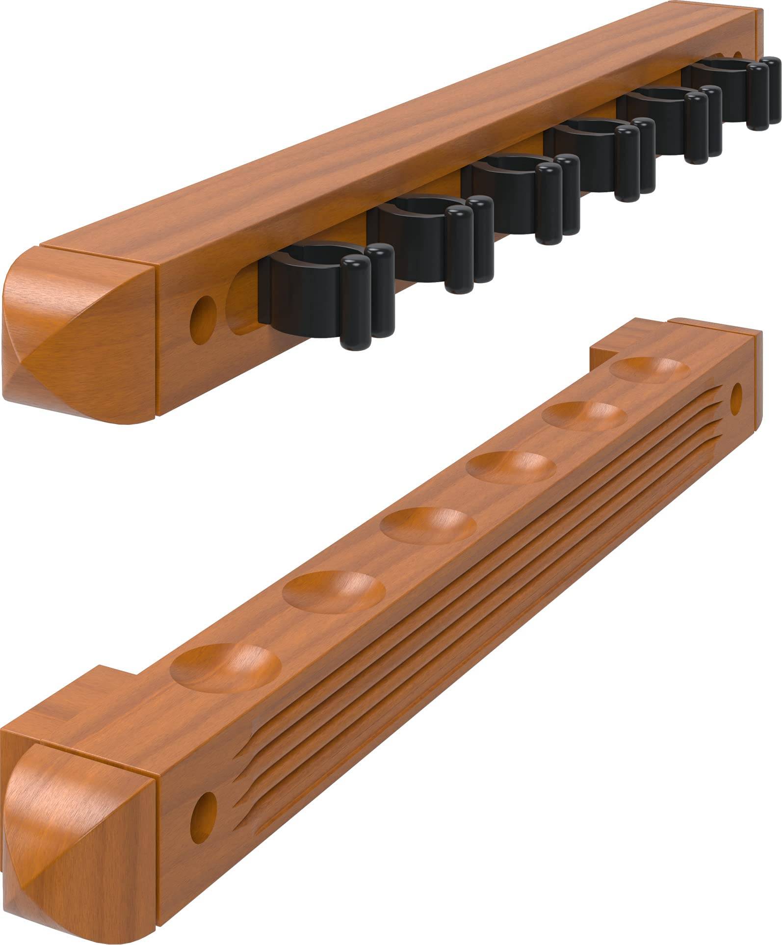 Pool cues Fat Cat Wall Rack 2 Piece Rack 6 Cues