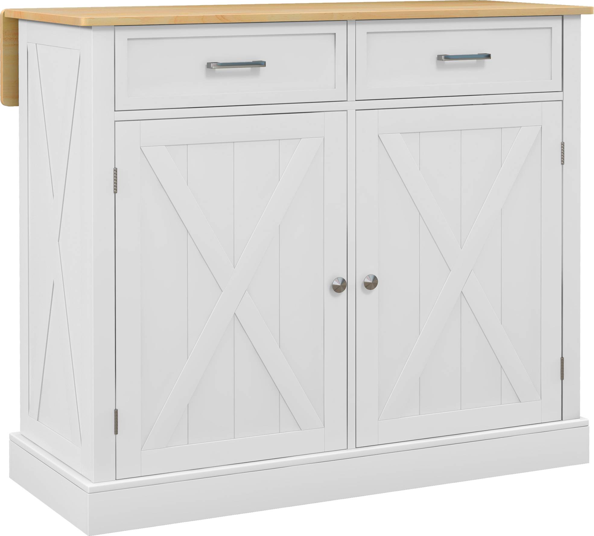 Rolling cart with drawers Homcom Rolling Kitchen Island Drop Trolley Table