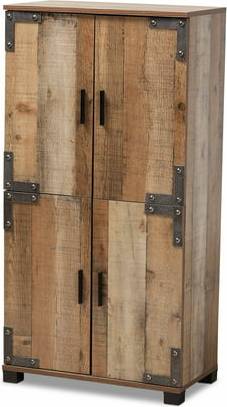 Rack studio Baxton Studio Cyrille Rustic 4-door Shoe Rack
