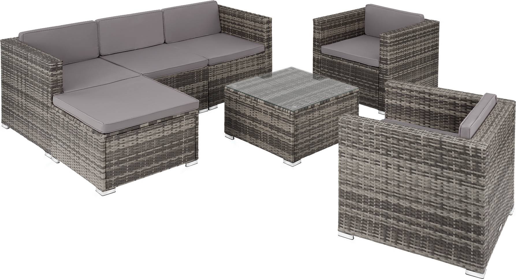 Rattan lounge tectake Rattan Lounge Lignano