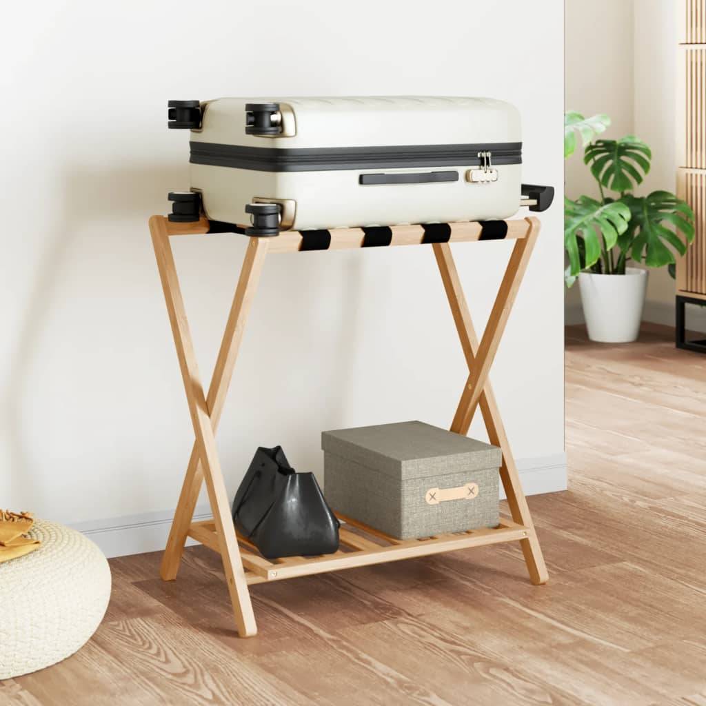 vidaXL Luggage Rack Foldable Suitcase Storage Bench