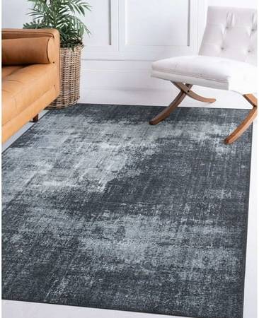 World Rug Gallery Contemporary Distressed Gray