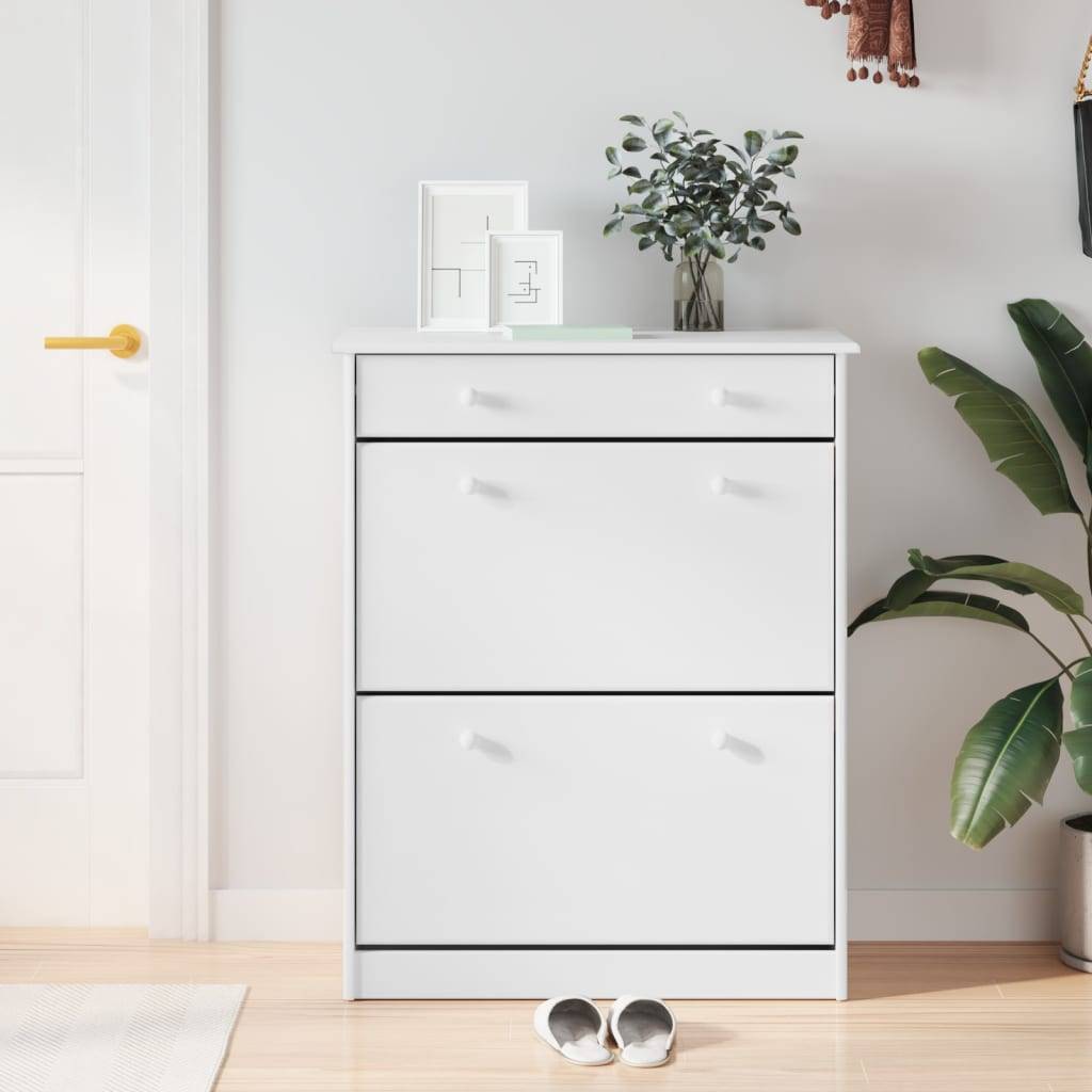 vidaXL white Cabinet Unit Shoe Rack