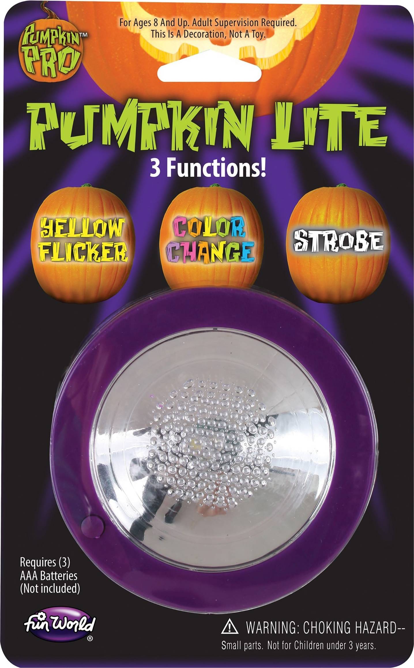 Fun World 3 Function Pumpkin One-Size Night Light