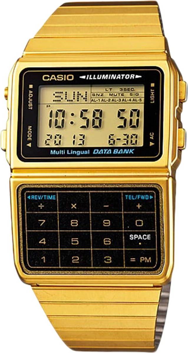 Casio Databank Calculator Gold