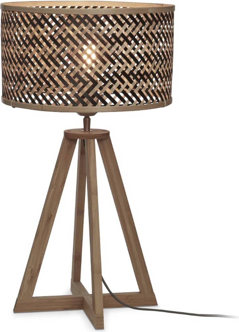 Good & Mojo Java Pyramide Natur/Sort Bordlampe