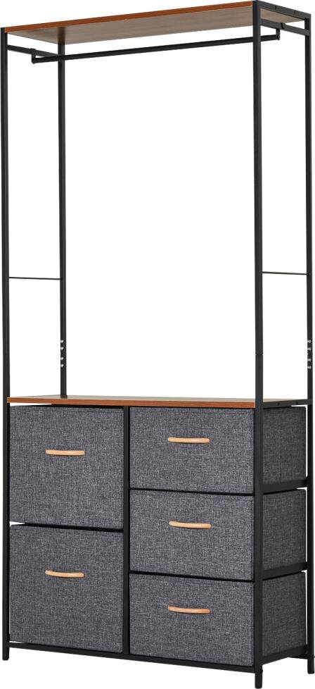 Homcom Coat Rack Storage Cabinet