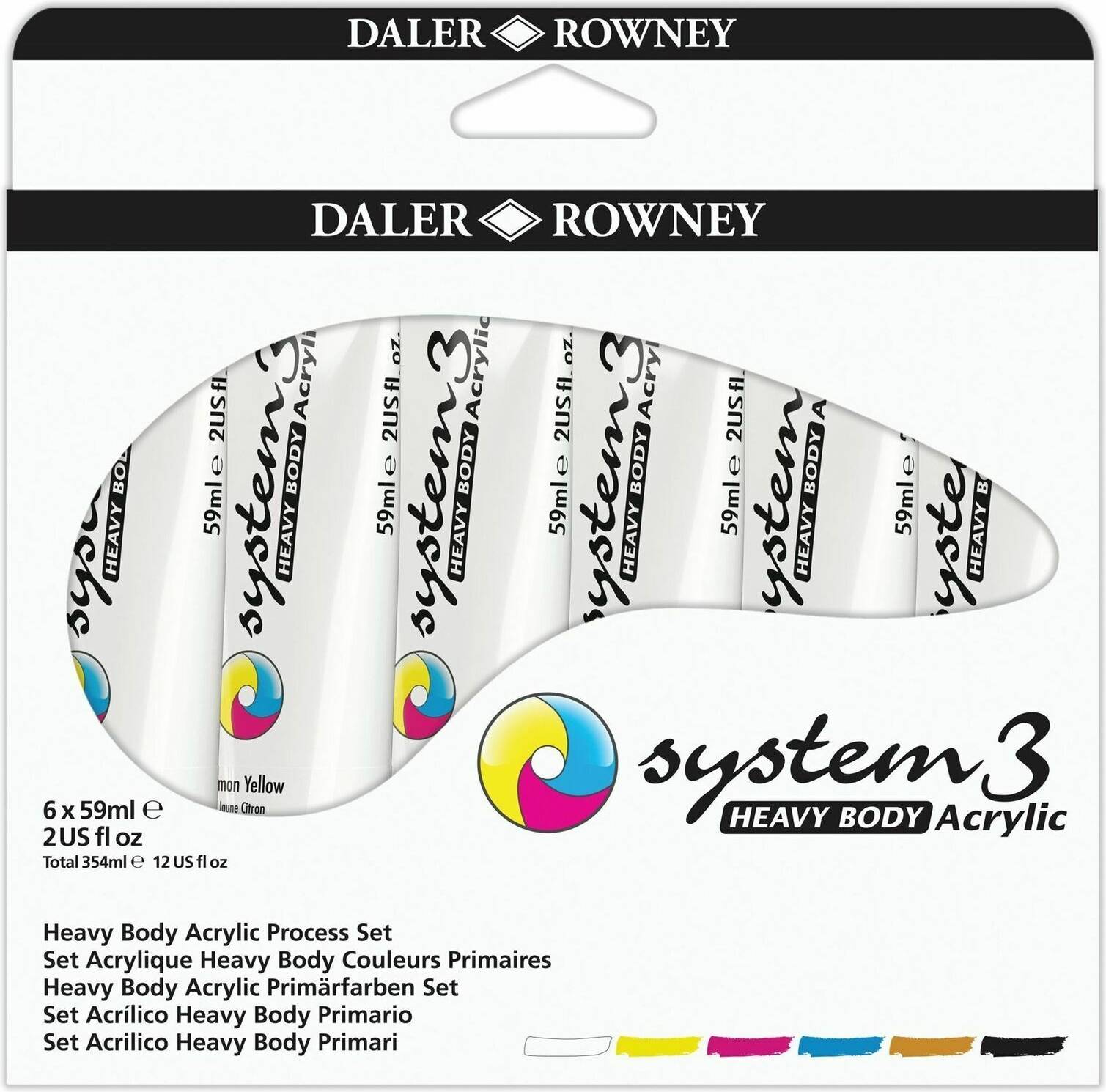 Daler Rowney System3 Heavy Body Acrylic Primary Set