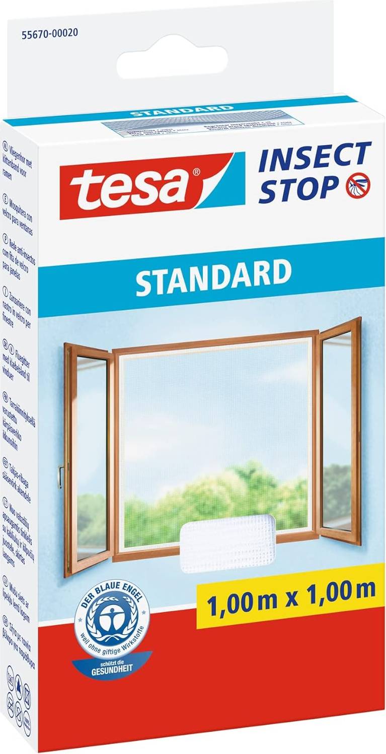 TESA Fly Screen Insect Stop Hook & Loop Standard for Windows 100cm x 100cm