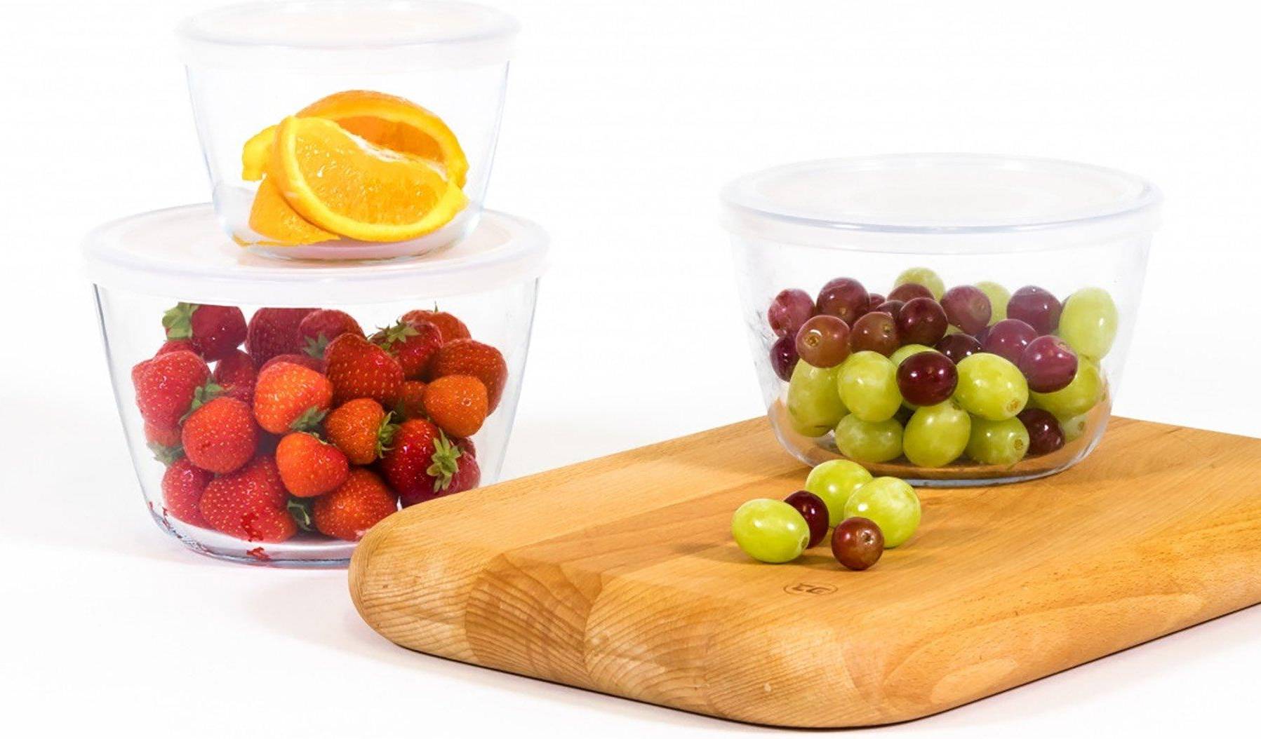 Pyrex & Freeze Set Of 3 Food Container