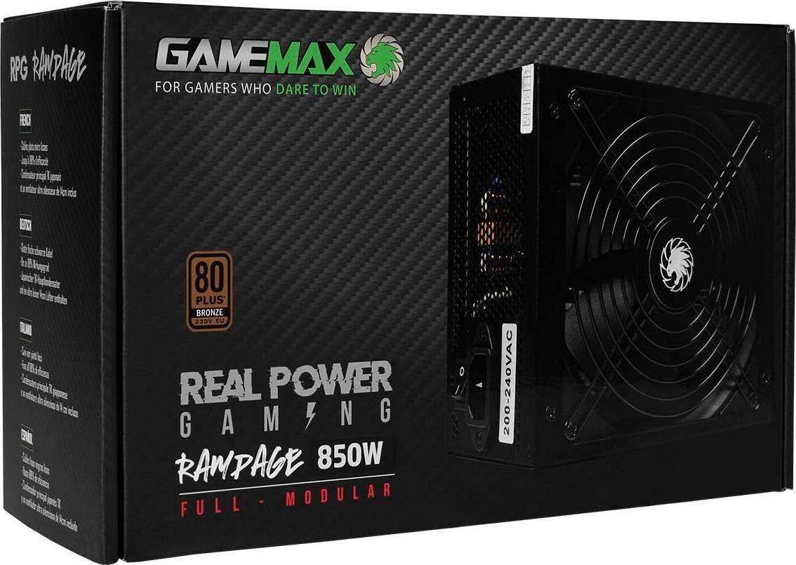 Gamemax Rpg Rampage 850W Fully Modular 80 Plus