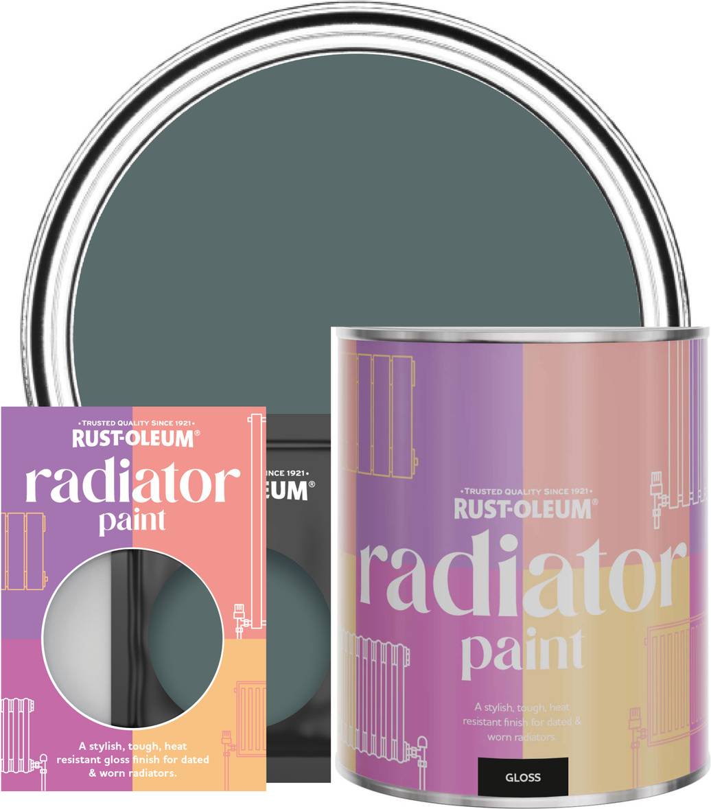 Rust-Oleum Radiator Gloss Finish Deep Sea Radiator Paint 0.75L