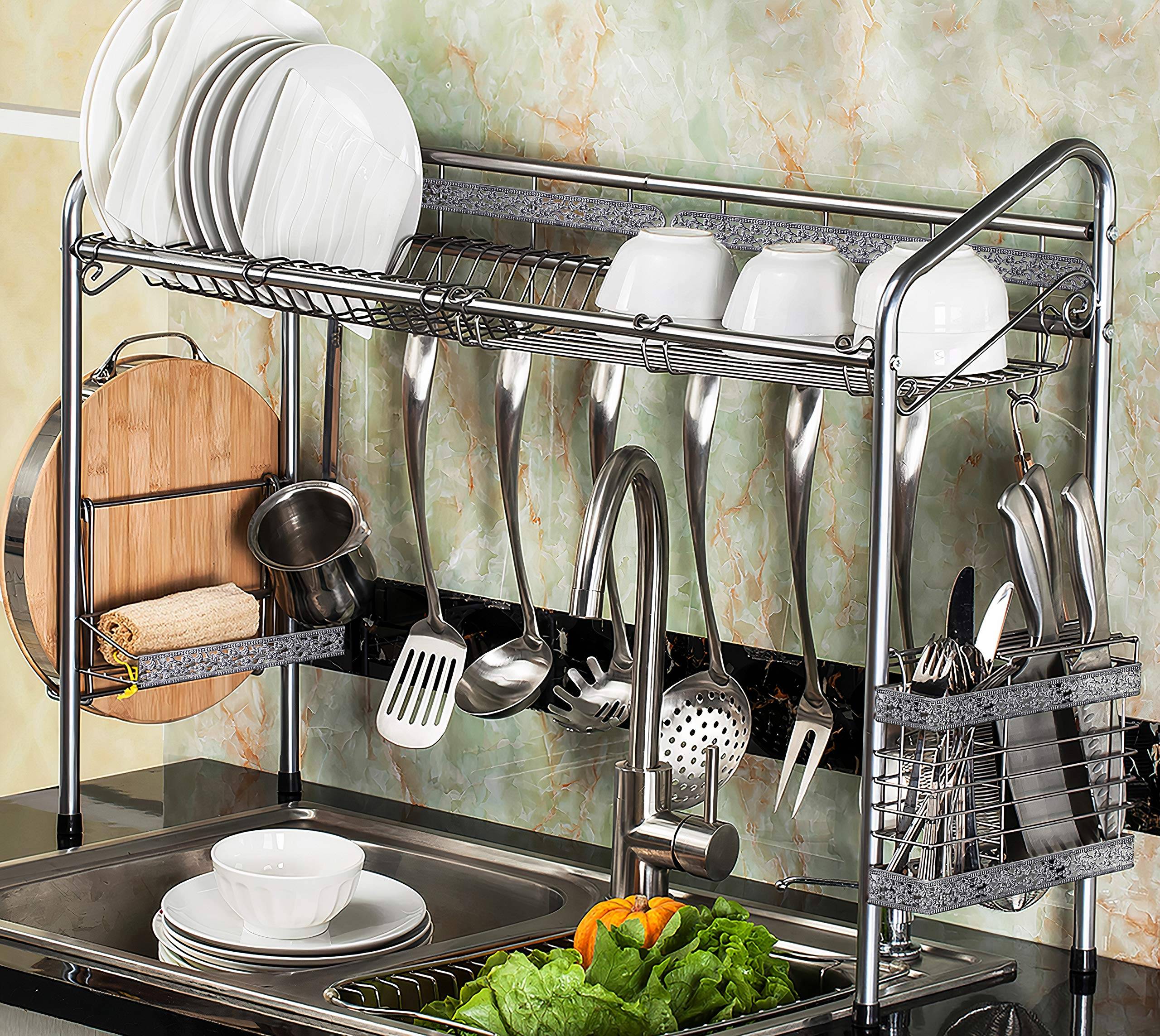 Over the sink dish rack Premium Racks Professional Over The Sink Rack Dish Drainer