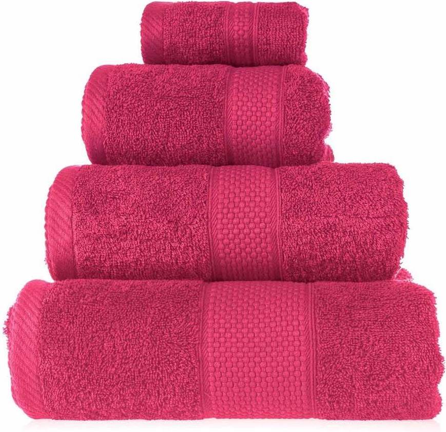Homescapes Raspberry, 500 Bath Towel Red