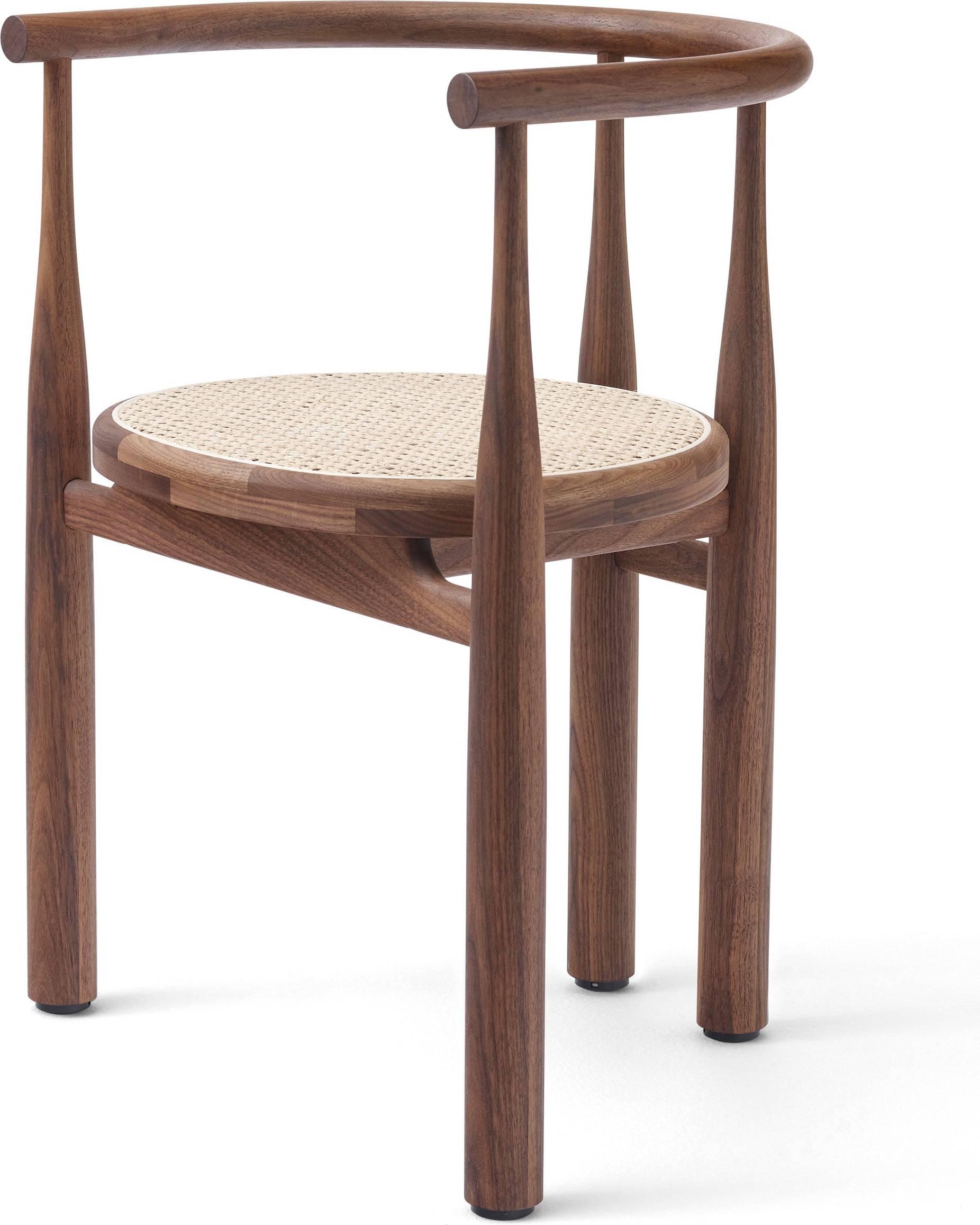 NEW WORKS. Bukowski Walnut Rattan Kitchen Chair