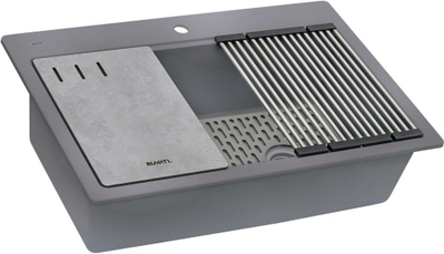 Kitchen sink with drainboard Ruvati RVG1302 epiStage 33" Drop-In Single Bowl Kitchen Sink