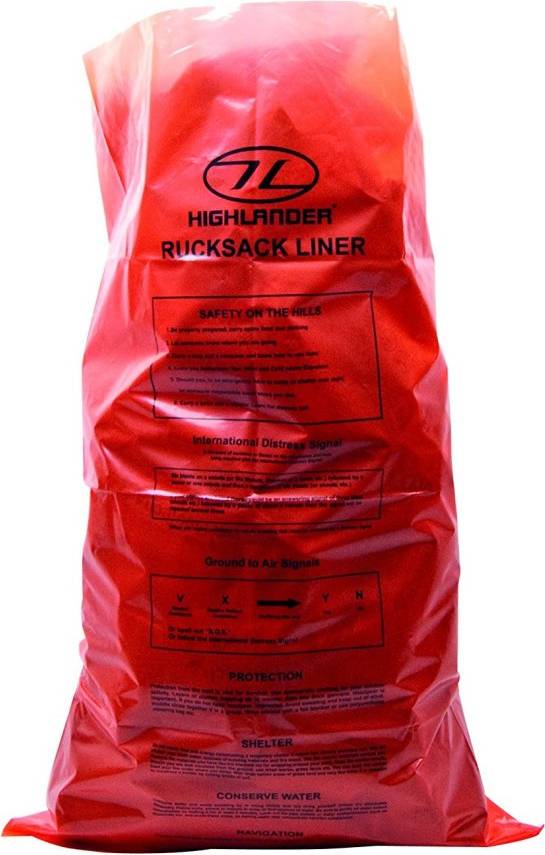 Highlander Waterproof Rucksack Liner - Orange